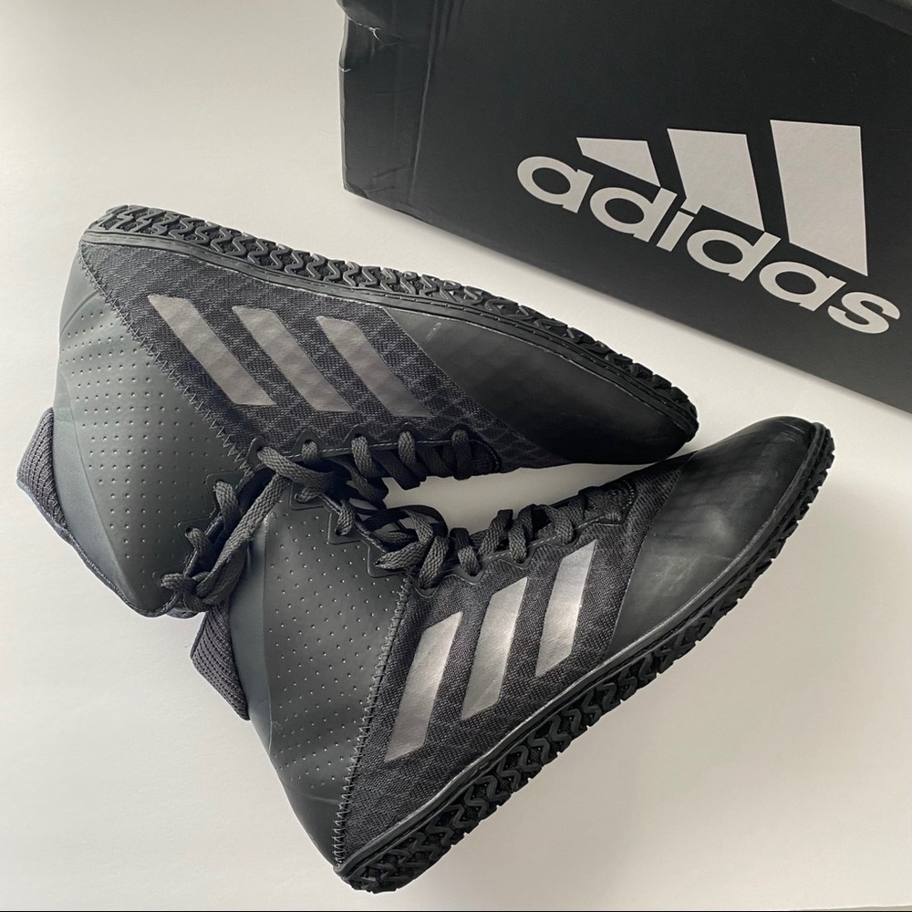 Adidas Black Mat Wizard 4 Wrestling Shoes